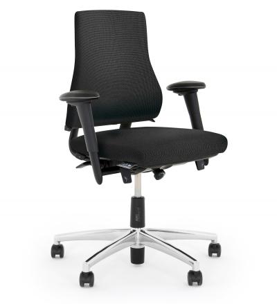 ESD Office Chair AES 2.2 High Backrest Chair Melange Fabric ESD Hard Castors BMA Axia 2.2 Office Chairs Flokk - 530-2.2-ON-3AZ-AP-GLOBAL-ESD-DGR-HC